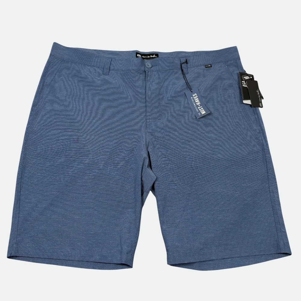 TravisMathew Beck Shorts Mens 42 Blue Stretch Performance Golf